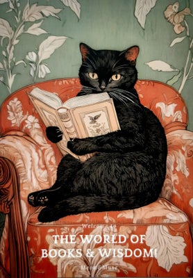 Postikortti Kissa ja kirja