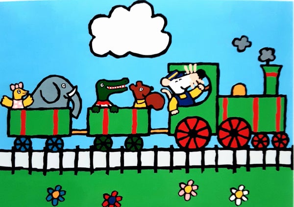 Postikortti Maisa junassa