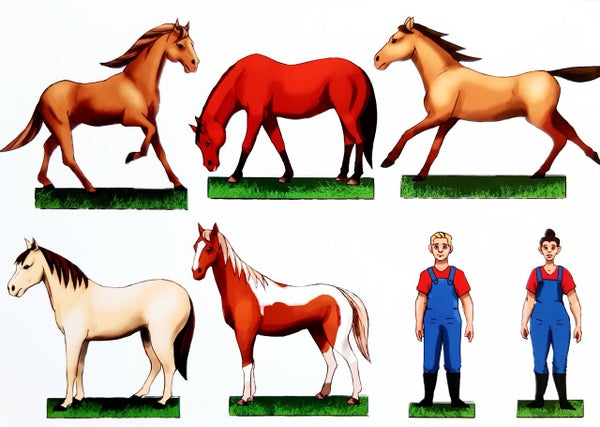 Paperinukkearkki Hevoset